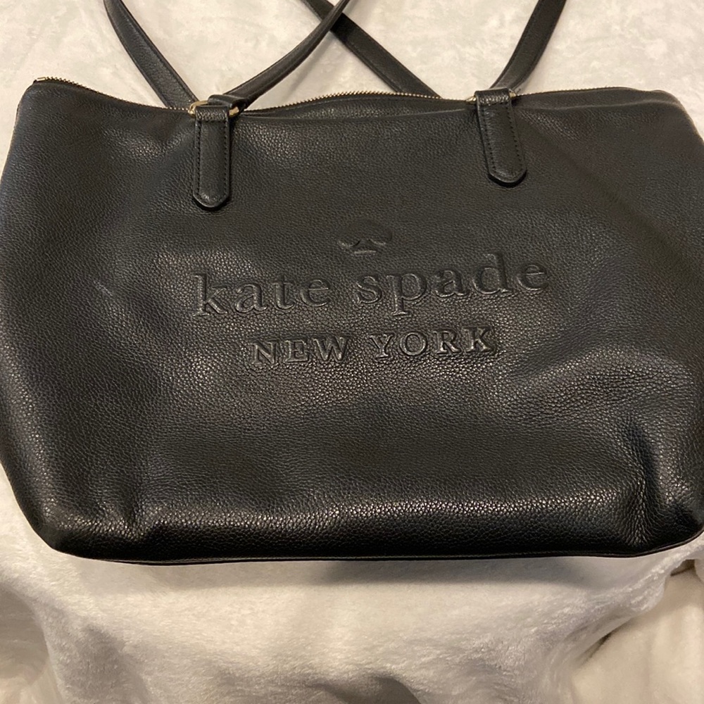 Kate Spade black leather shoulder bag